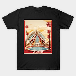 City of Arts and Sciences Valencia Spain Travel Tourism Retro Vintage T-Shirt